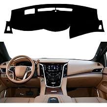 Car Dash Cover for 2015 2016 2017 2018 2019 2020 Cadillac Escalade with HUD Accessories Dashboard Cover Mat Carpet Sunshade Windshield No Glare Black Suede