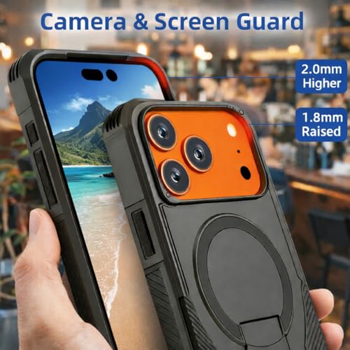 Image of Vanta MagSafe Compatible Back Cover Case for iPhone 17 Pro | Military Grade Shockproof Protection with Built-in Kickstand