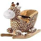 HOMCOM Caballito Balancín Bebé +18 Meses Balancín Peluche