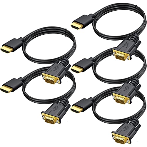 Câble HDMI vers VGA (Lot de 5) pour connecter PC portable à un écran ou projecteur
