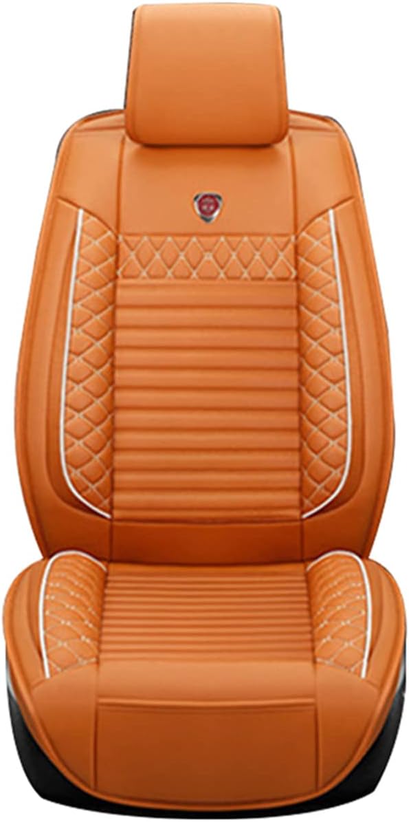 Custom Car Seat Cover for Superb Fabia Octavia Rapid Yeti Combi Karop Kodiaq 5-Seat Car Seat Cushion Cover Full Set Needlework PU Leather Seat Pad Protector (Cayenne)