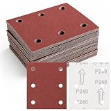 60 Pezzi 115x101mm P240 Cabrasiva per Levigatrice Carta Vetrata Abrasiva