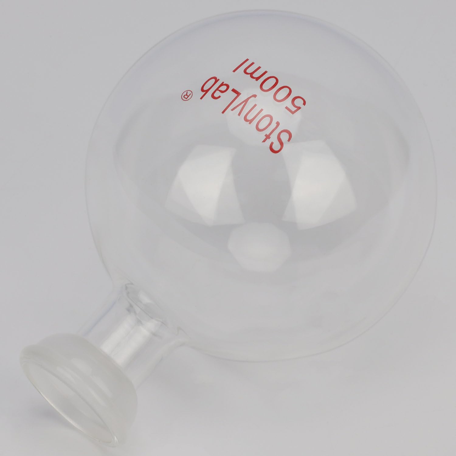stonylab Giunto Sferico Fondo Rotondo Pallone di Ricezione, Borosilicato Vetro Rotativo Pallone di Ricezione dell'Evaporatore con 35/20 Giunto Rettificato, 500 ml