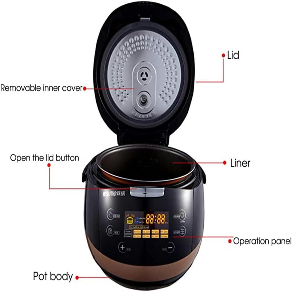 Pot de Perles Commercial entièrement Automatique de 900 W, Pot de Perles Automatique de Grande capacité, cuiseur de Boules de Taro de Tapioca à écran Tactile pour Perles, Puddings, Taro, Simi
