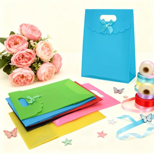 31% Off 30-Pack Plastic Gift Bags with Bow Design - Image 6
