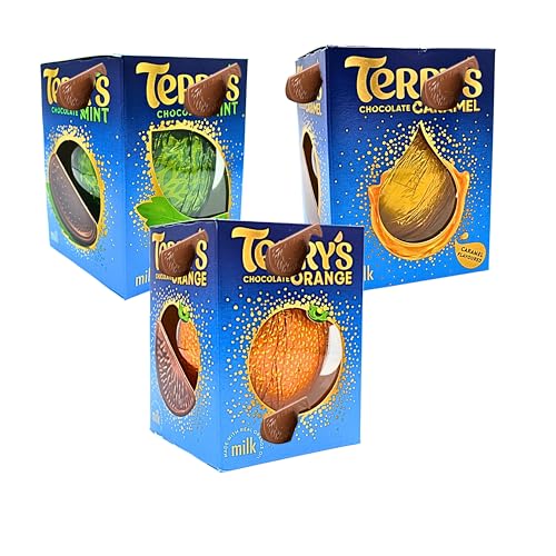 Chocolate Gift Set Includes Terry's Chocolate Orange Milk 145g, Mint Chocolate and Terry's Choc Caramel With Gift Card - Christmas Chocolate - Valentines Gift