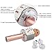 mockins Wireless Bluetooth Karaoke Microphone with Built in Bluetooth Speaker All-in-One Karaoke Machine | Compatible with Android & iOS iPhone - Rose Gold Color