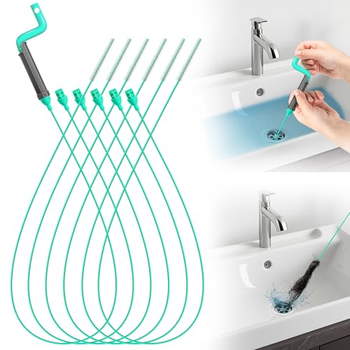 Rotating Handle Drain Snake - 40 Inch Steel Wire Hair