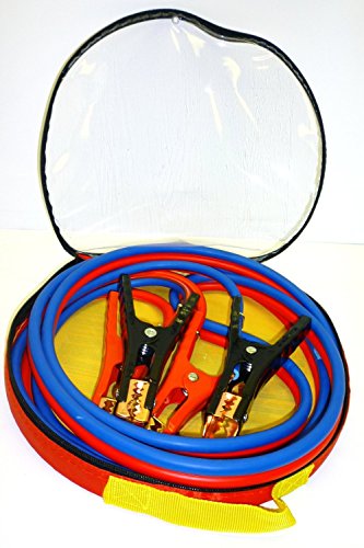 Premium Heavy Duty Jumper Booster Cables No Tangle Design (500 Amp 6 Gauge 12 Feet)
