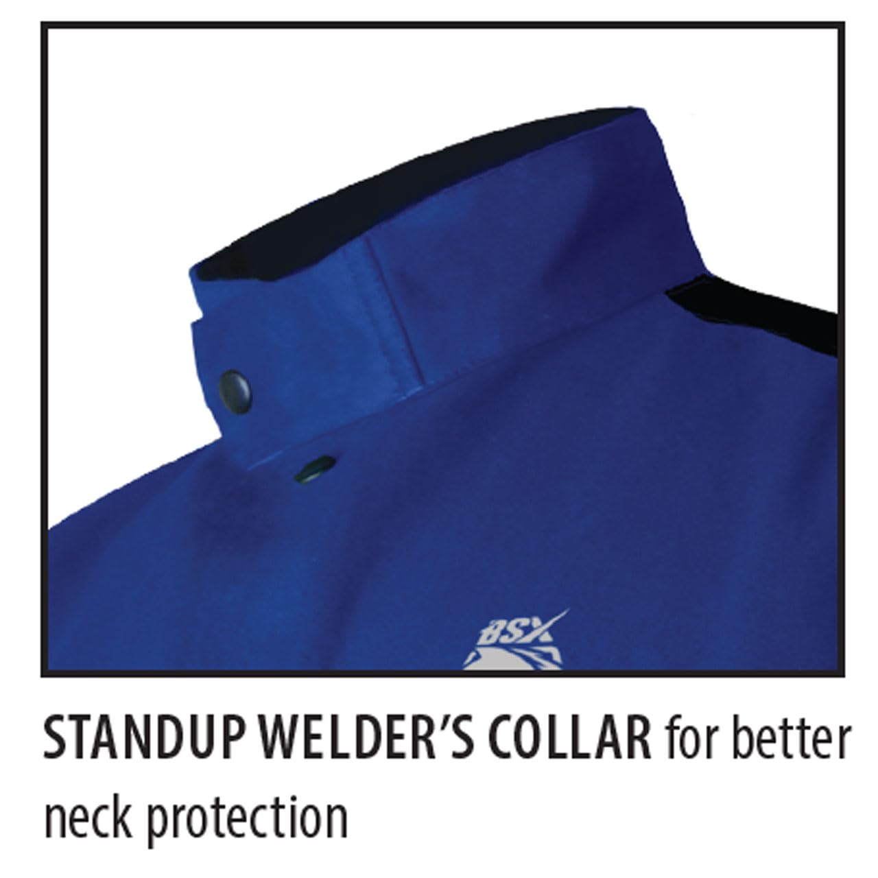 Black Stallion BXRB9C/PS BSX FR Cotton/Pigskin Welding Jacket, Blue/Black, 3X-LG