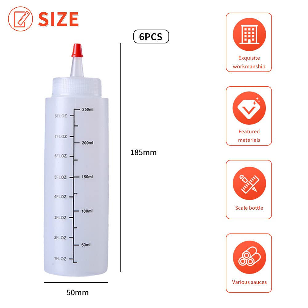 2 Bottiglie Squeeze Da 250ml Per Salse - Olio, Ketchup, Mayo, Trasparenti E Antiperdita - Foto 11
