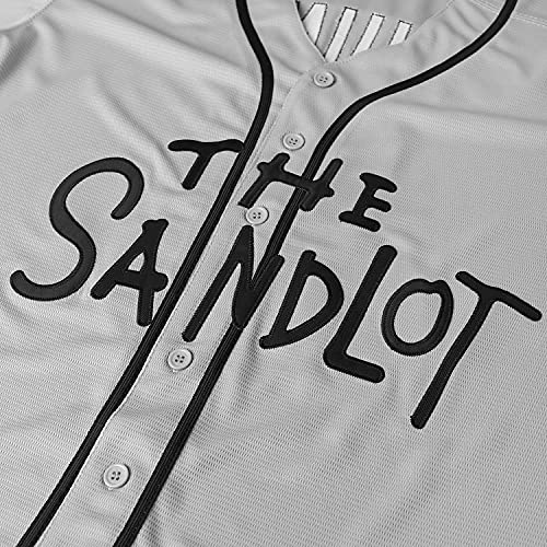 The Sandlot Benny Jersey 30 The Jet Rodriguez 5 Michael Squints Palledorous Alan Yeah-Yeah Mcclennan Bel Air 3D Print Movie Baseball Jersey (30 Rodriguez Grey, X-Large) #TOP3
