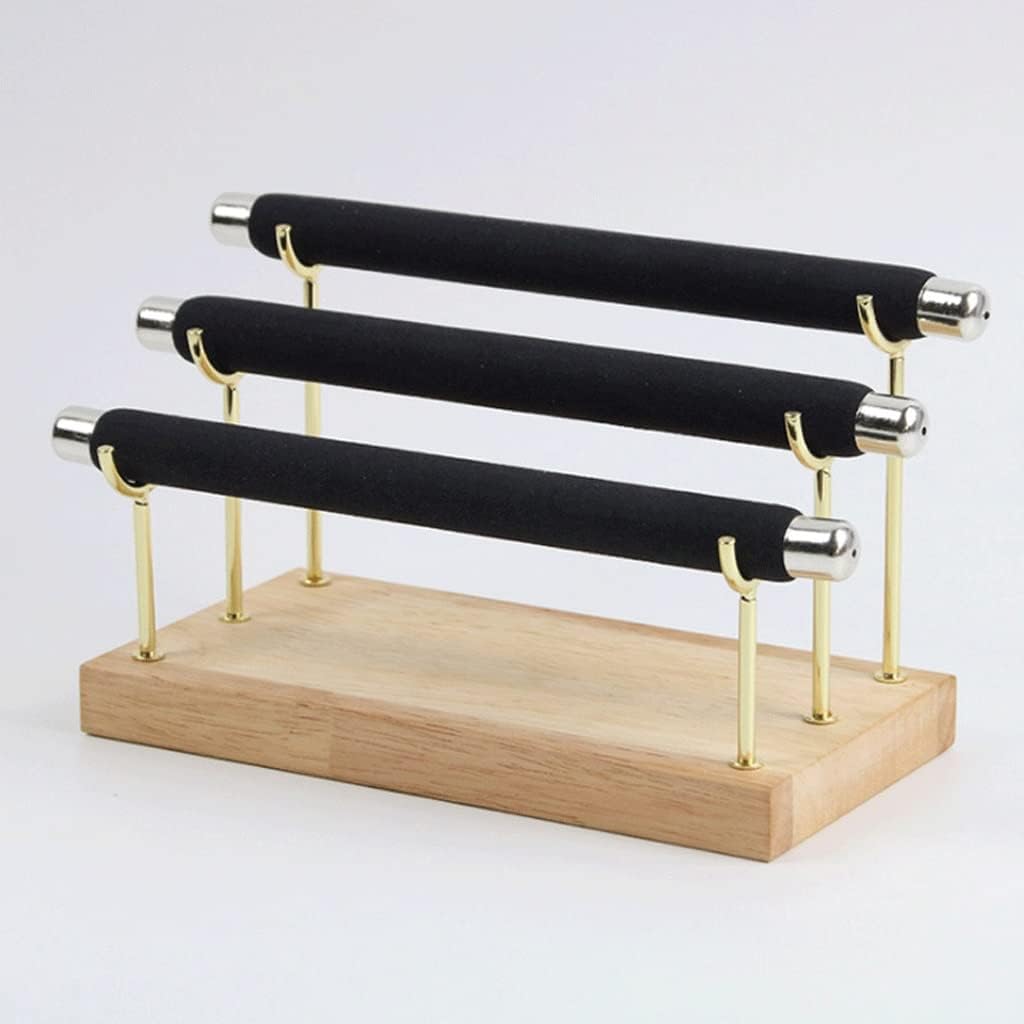 Wooden Jewelry Display Stand Holder Necklace Bracelets Anklets Jewelry Display Stand Packaging(D,22 * 12 * 19cm)