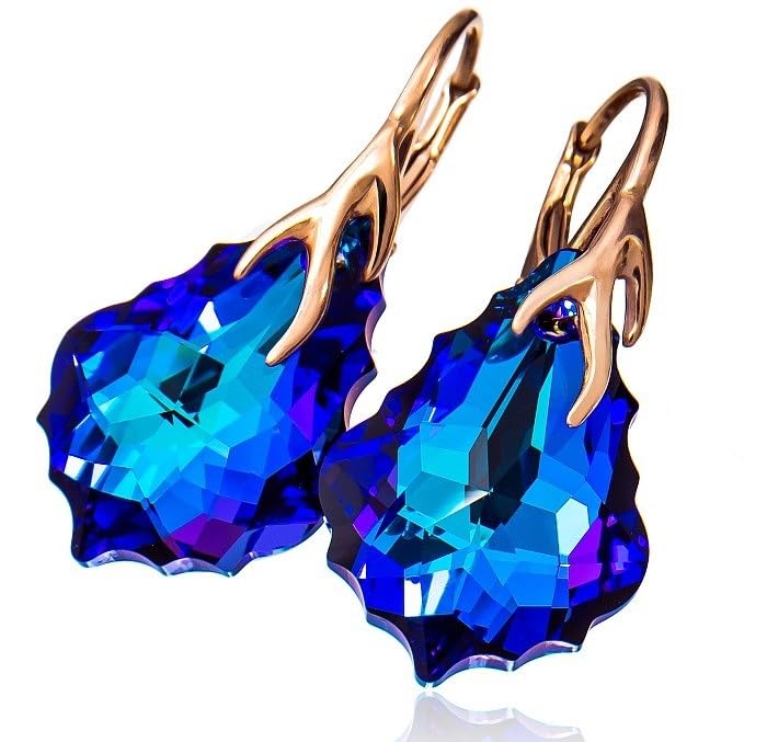 Boucles d'oreilles argent 925 Helio rose anti-allergie certifiées Arande