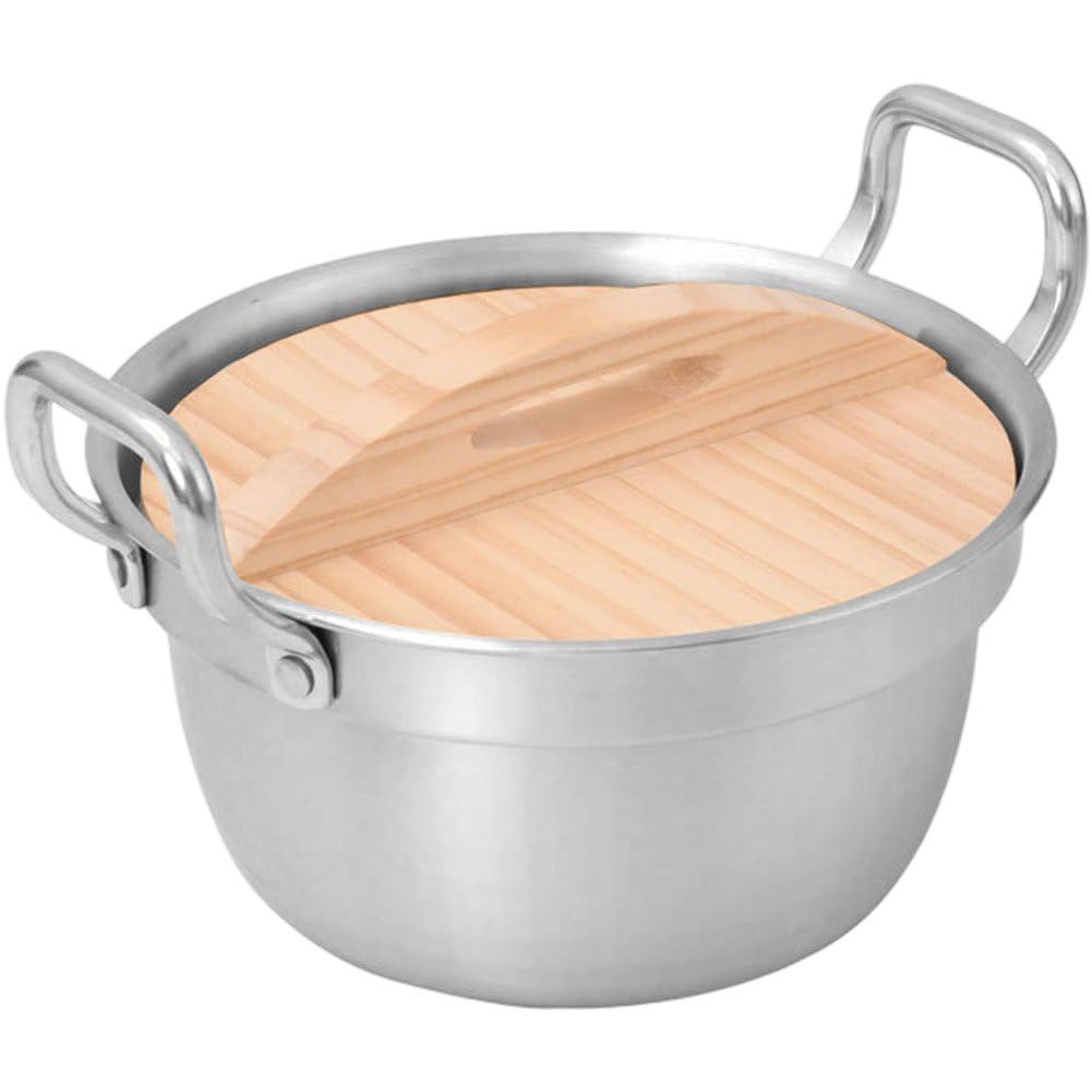 Casserole à ramen en acier inoxydable avec couvercle durable et robuste