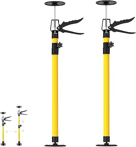 Adjustable Jack Support Pole, Cabinet Steel Telescopic Quick Support Rod Adjustable 3rd Hand Support System for Cabinet Jack, Drywall Jack& Cargo