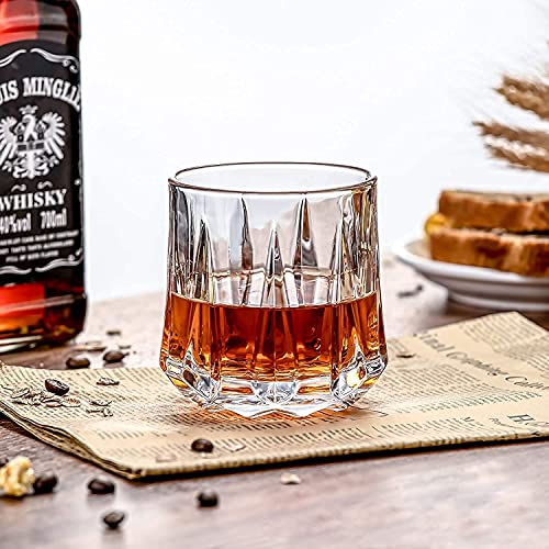 Image of LUXU Italian Premium Whiskey Glasses Set of 6, 360ml, Transparent, Drinking Whisky Glass Bar Glasses for Scotch, Bourbon, Liquor and Cocktail Drinks (x XCV-6)