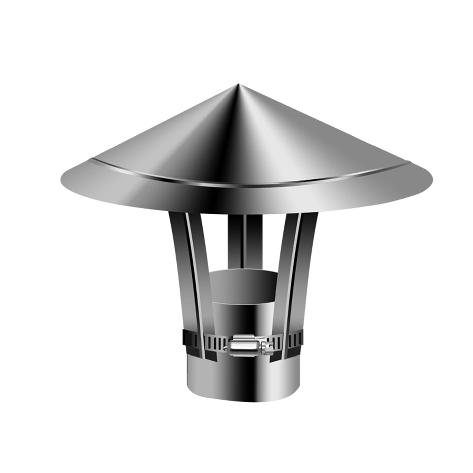 WHOROB Stainless Steel Roof Cowl Stove Log Burner Chimney Cap Flue Pipe Cover Hat Chimney Pot Roof Cowl rain Cover Easy Installation 80-300mm(230mm/9.05in)