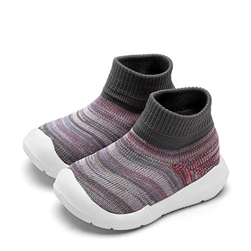 Baby Boy Girls American Flag Non-Skid Indoor Slipper Infants Breathable Elastic Socks Shoes with Memory Insole Protect Toes