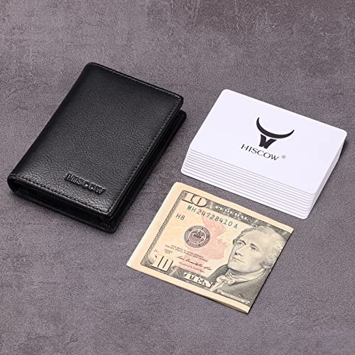 Image of HISCOW Business Card Holder with Large Compartment - Full Grain Leather
