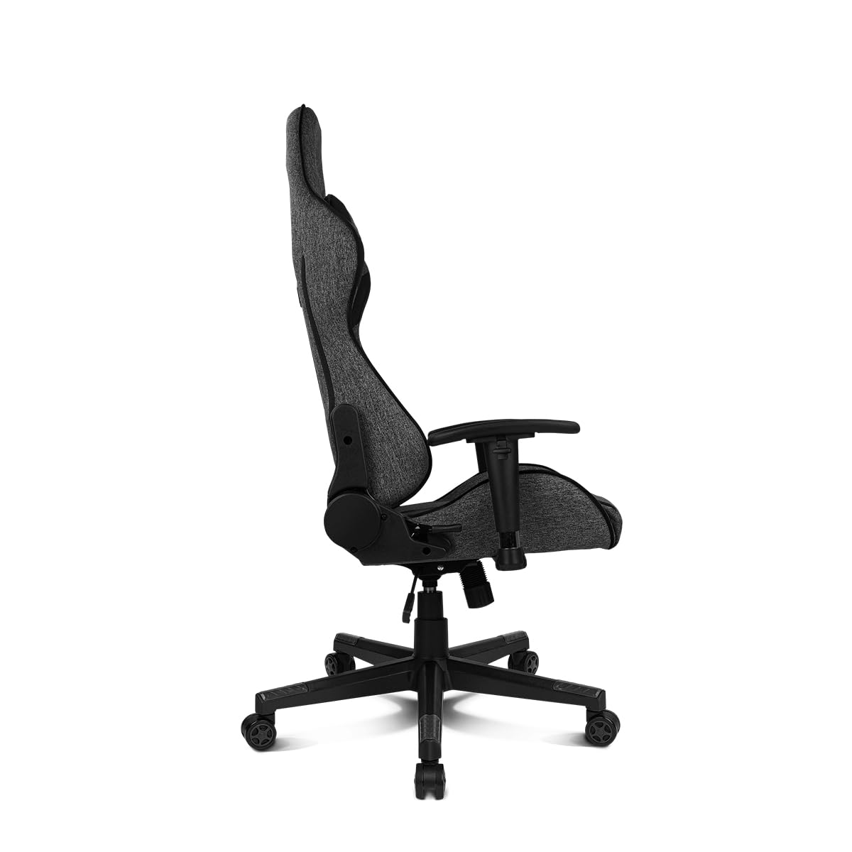DRIFT Gaming Chair DR90 -DR90DGB - Fotel do gier, oddychająca tkanina, tapicerowane podłokietniki 2D, wzmocniona nylonowa podstawa, tłok klasy 4, pochylenie, poduszka lędźwiowa/szyjna, szary/czarny