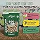PURIZE® Aktivkohlefilter Regular Size ORGANIC - 100er Vorratsbeutel - Ø 9mm premium Filter - Aktivkohle auf Kokosnuss-Basis