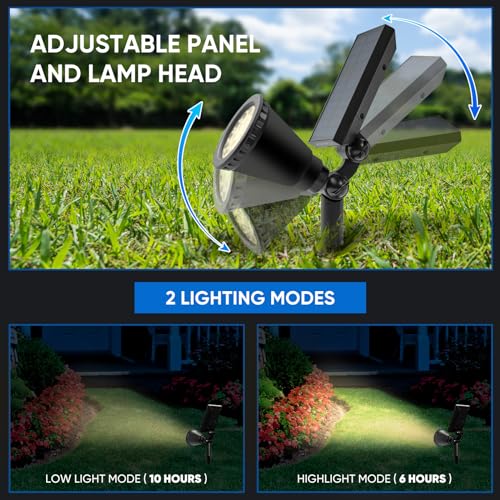 KEV 800LM Solar Spot Lights Outdoor Waterproof,Warm White,4‑Pack - Image 2