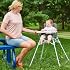 Regalo My Portable High Chair, Foldable High Chair for Babies & Toddlers, Indoor/Outdoor Baby Chair, Travel High Chair with Tray & Cup Holder, Gray
