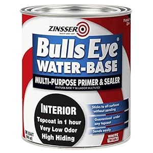 Zinsser 02244 Bulls Eye Water-Base Primer and Sealer, Quart, White