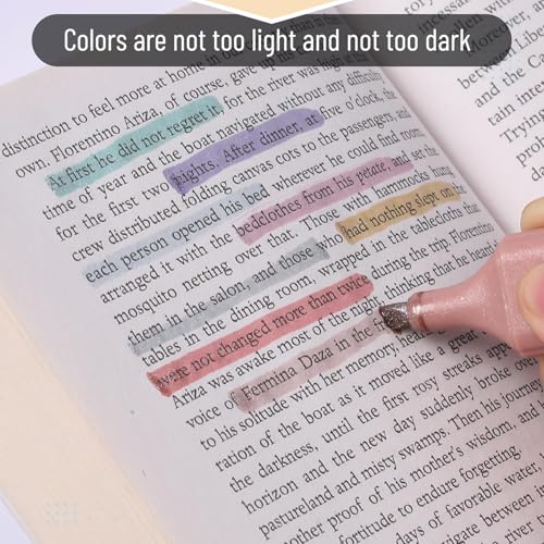 Image of Amitasha 5 Pc Glitter Highlighters Pastel Color Pen Set Chisel Tip Aesthetic Highlighters Quick-Dry, Smear-Resistant For Journal Planner Coloring Drawing Doodling - Assorted Color