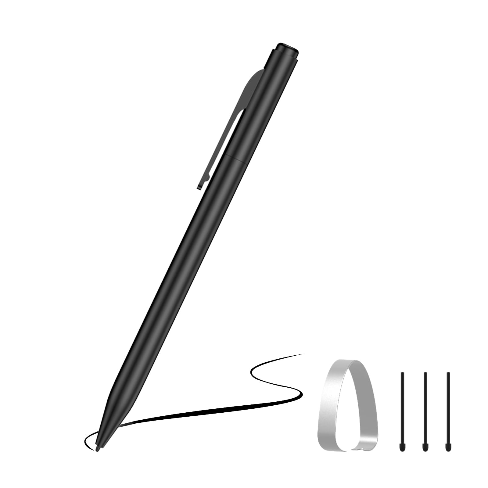 Galaxy Tab Pen for Galaxy S23/S24/S25 Ultra, Galaxy Tab S6/S7/S8/S9/S10 Tablet Pen with Eraser, 4096 Pressure Sensitivity, Palm Rejection, Tilt Support with 3 Pen Tips