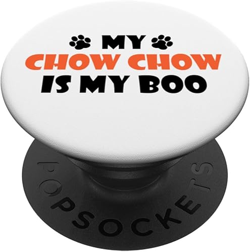 My Chow Chow Is My Boo Halloween Dog Owner PopSockets Standard PopGrip