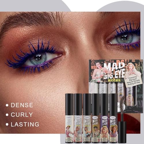 TBeautfave Colorful Mascara Set, 6PCS Rainbow Waterproof Mascara, 4D Silk Fiber Eyelash Mascara Volume and Length, Telescopic Mascara Extra Long Lash, Christmas Gifts for Women Make Up - Image 4