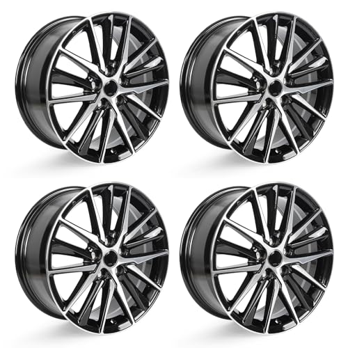 KORENJUL for Toyota Camry 2018-2022 Wheel Rim Set of 4 Black 18X8 inch Alloy Aluminum Directly Replacement Wheel