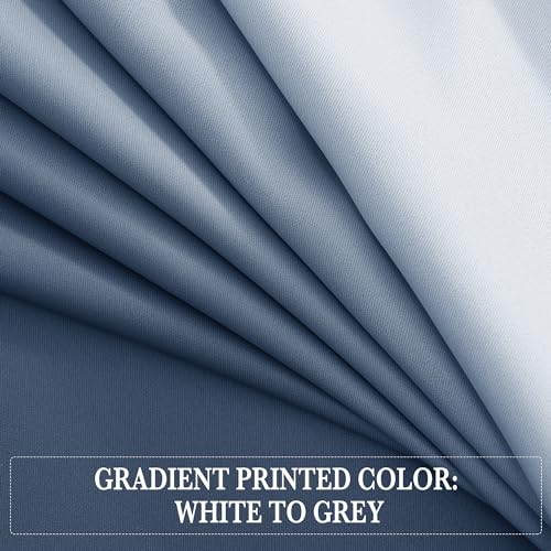 NICETOWN Blackout Curtains for Bedroom, Navy Blue to White Ombre Window Drapes 95 inch Long for Living Room, Grommet Gradient Curtains for Nursery Paito Glass Door, 2 Panels, 52" W x 95" L by NICETOWN - Image 5
