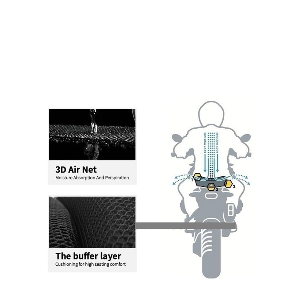 Coprisella per moto sportiva Per CL250 CL300 CL500 SCL500 Moto Antiscivolo Tessuto di Maglia Coprisedile Traspirante Impermeabile Cuscino