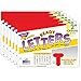 TREND Red 2" Casual Uppercase Ready Letters, 6 Packs