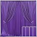 4 Panels Purple Backdrop Curtain for Parties Wedding Wrinkle Free Purple Photo Curtains Backdrop Drapes Fabric Decoration for Birthday Party Photography 20ft(W) x 10ft(H)