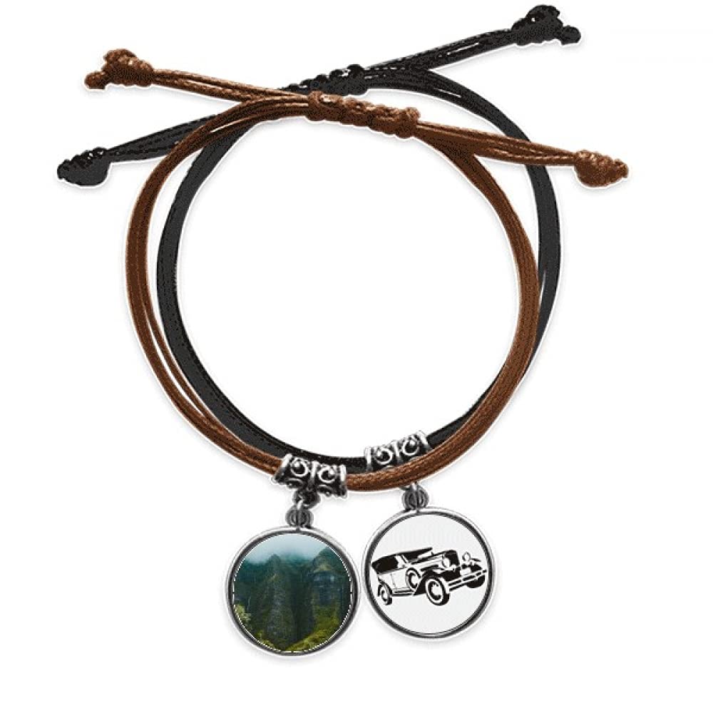 Bracelet jungle brouillard en cuir résistant fait main la vallée - 3