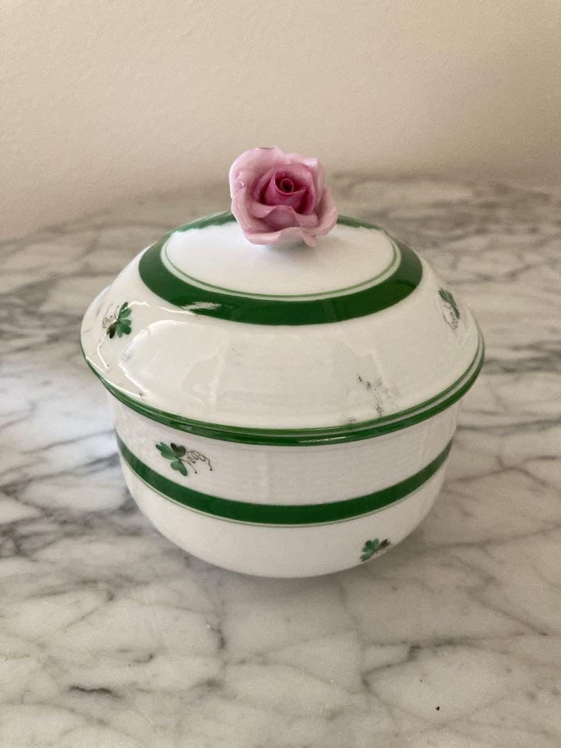 ヘレンド(Herend) ウィーンのバラ ボンボン入れ ファンシーボックス 猫