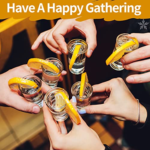 INFTYLE Conjunto de 6 copos de shot de 34 g a granel com base pesada mini taças de vinho transparent