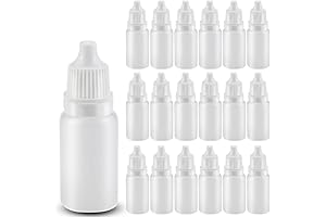 80PCS Refillable Empty Plastic Squeezable Eye Liquid Dropper Bottle with Caps
