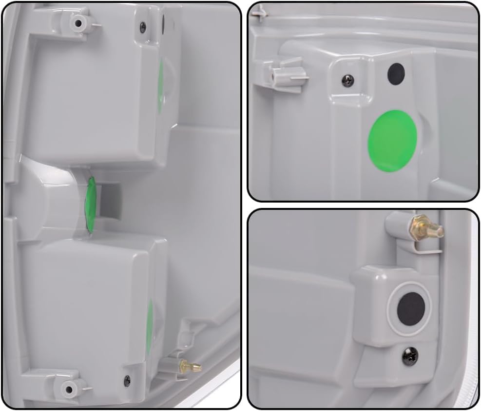 Miniatura 5 de ALLGOOD Lámpara de freno de luz trasera compatible con Ford F150 2009 2010 2012 2013 2014 SVT par de lámparas de freno trasero (borde cromado)