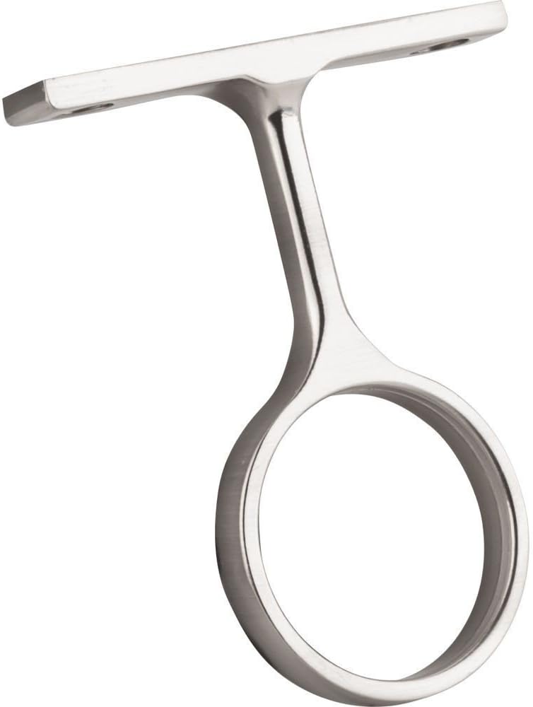 (Ship from USA) Box of 6-Metal -Satin Nickel-Middle Mounting Closet Brackets for 1-1/4" Rod