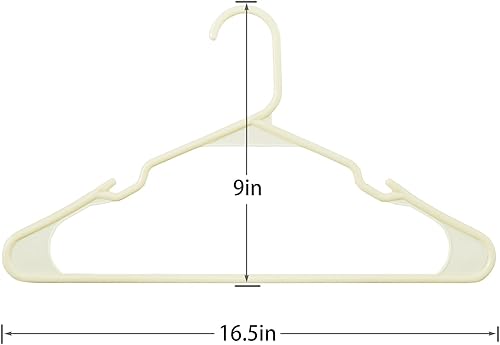 Miniatura 7 de VECELO Paquete de 25 perchas de ropa, colgador de plástico antideslizante, gancho giratorio de 360 y ahorro de espacio para armario de dormitorio,