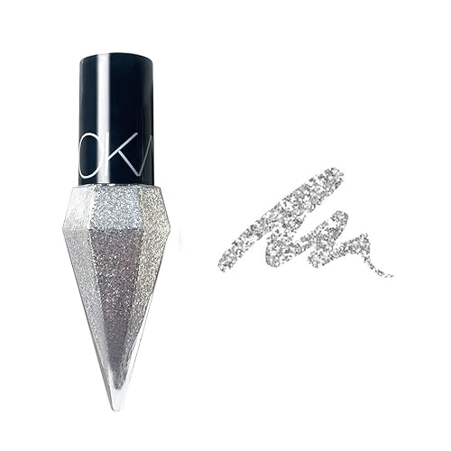 BODBX Delineador de ojos líquido con purpurina delineador de ojos metálico brillante blanco plateado y dorado delineador de ojos con purpurina