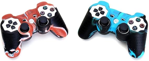Silicone Protective Skin Case Cover for Sony PS2 PS3 Wireless Controller - 2 Pack