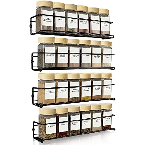 ZICOTO Spice Rack Organizer for Cabinets or Wall Mounts Cover