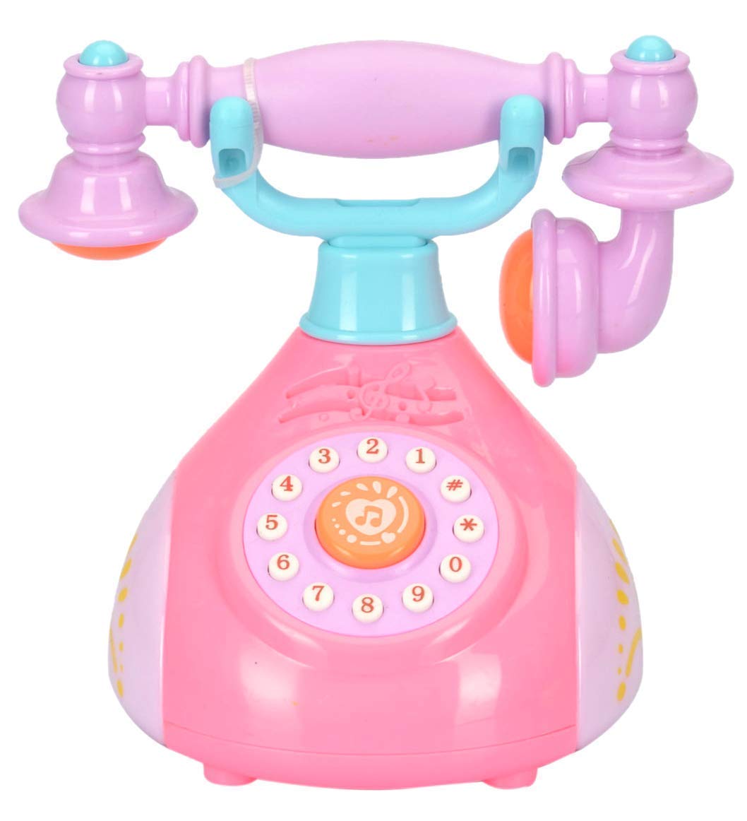 Hemtik Old Style Kid Toy Landline Telephone Musical Phone Toy Simulation for Children Singing Old Phone Toys with Light and Sound Effects Toy (Multi Color) (B0BRSTXVPG) Amazon Price History, Amazon Price Tracker