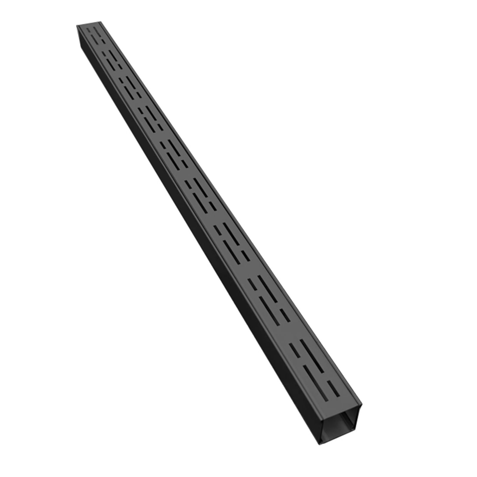 Francuski zestaw odpływowy premium – 5 cm mini rynna kanałowa do zewnętrznego patio i podwórka 304 osłona rusztu ze stali nierdzewnej (czarna 1 m / 3.3ft) - skuteczne rozwiązanie do drenażu